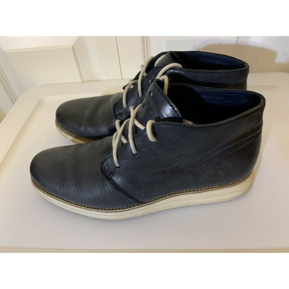 Cole Haan Grand OS Men’s Sz‎ 8M Blue Leather Ankle Boot - Picture 6 of 10